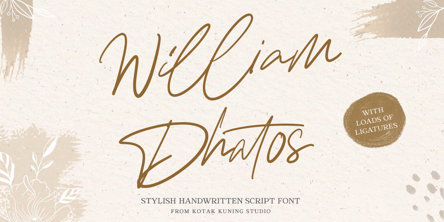 Beispiel einer William Dhatos-Schriftart #10
